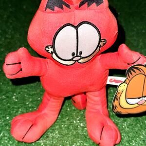 Nickelodeon Red Neon Garfield The Cat Plush New With Tag The Toy Factory